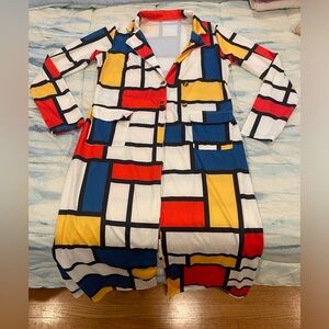 Mondrian inspired long jacket